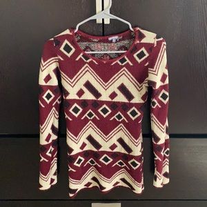 Fitted Patterned Sweater